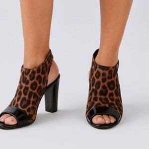 Donald J. Pliner Black and Brown Leopard Heels